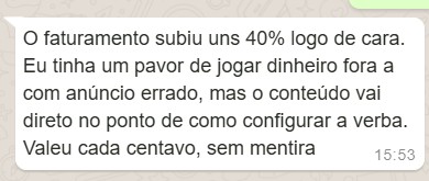 Depoimento de aluno